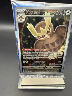 Noctowl Pokemon Center ETB Promo SEALED Stellar Crown #141 - Image 5