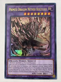 2025 Yu-Gi-Oh Primite Dragon Nether Berzelius UR DUAD-EN035 NM 1st Edition - Image 1