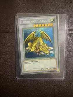 Thousand Dragon MRD-143 1st Ed Secret Rare Fusion Metal Raiders. Yu-Gi-Oh! - Image 1