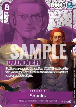 Shanks (Winner Pack 2026 Vol. 2) PR One Piece Promotion Cards P-104 NM Foil - Image 1