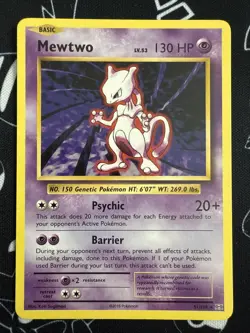 Pokemon TCG Mewtwo Card 51/108 Rare XY Evolutions 2016 NM Condition - Image 1
