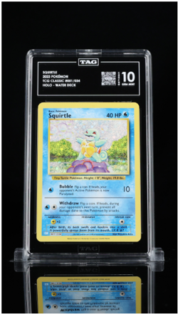 2023 POKEMON CLC-TRADING CARD GAME CLASSIC #001 SQUIRTLE TAG 10 - Image 1