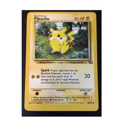 Pokemon Pikachu 60/64 Jungle Unlimited 1999 Regular English WOTC Card off center - Image 1