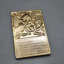 Pokemon 23K Gold Plated Mewtwo Trading Card 1999 Burger King Limited Edition - Image 2