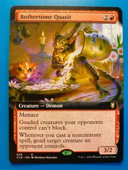 MTG 1x EXTENDED ART Bothersome Quasit 628 Battle for Baldur's Gate Magic x1 NM - Image 1