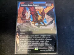MTG Magic the Gathering Ancient Brass Dragon Borderless CLB! - Image 1