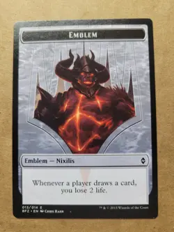 MTG Emblem - Ob Nixilis Reignited (13/14) Battle for Zendikar LP BULK DISCOUNT - Image 1
