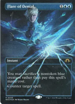 MTG: Modern Horizons 3: Foil Borderless Flare of Denial: LP Condition - Image 1