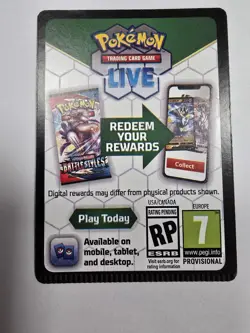 Sword & Shield Pokemon Go Code Card Crimp Error Pokemon TCG - Image 3