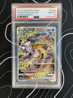 2023 Pokemon Mewtwo VSTAR Crown Zenith PSA 10 Gem Mint Card - Image 2