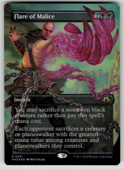 Flare of Malice (Borderless) Foil Rare Modern Horizons 3 331 MTG Near Mint 2024 - Image 1