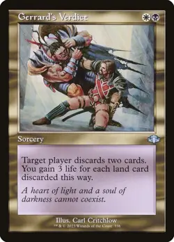Gerrard's Verdict RETRO 1x MtG Dominaria Remastered SP/NM - Image 1