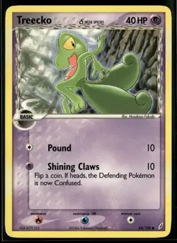 TREECKO Δ 68/100 C LP CRYSTAL GUARDIANS POKEMON - Image 2