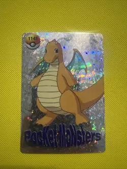 Pokemon Pocket Monsters Vending Prism Holo Vintage Sticker #1148 card DRAGONITE - Image 1