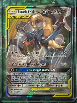 POKEMON TCG Lucario & Melmetal GX 120/214 Unbroken Bonds Holo *MINT* - Image 1
