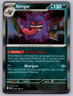 Gengar 050/088 Rare Perfect Order Pokemon Holo Near Mint - Image 1