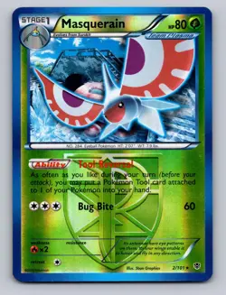 Masquerain 2/101 Rare Plasma Blast Pokemon Reverse Holo NM - Image 1