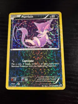 Pokemon Purrloin - RC13/RC25 - Legendary Treasures Radiant Collection - Holo NM - Image 1