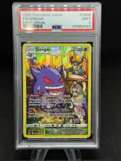 Pokemon Gengar Lost Origin Trainer Gallery Full Art TG06/TG30 PSA 9 - Image 1