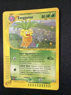 Pokemon TCG: Exeggutor - H10/H32 Aquapolis Holo Rare - LP/MP - Image 1