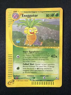 Pokemon TCG: Exeggutor - H10/H32 Aquapolis Holo Rare - LP/MP - Image 2