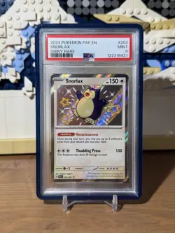 Pokemon Snorlax 202/091 SV: Paldean Fates Shiny Rare Holo PSA 9 2024 - Image 1