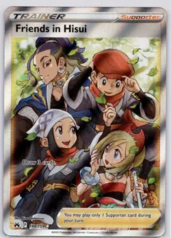 Pokemon - Friends in Hisui (Full Art) Holo - Crown Zenith 148/159 (NM) - Image 1