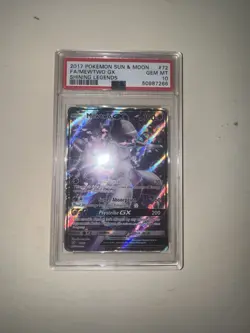 Pokemon Mewtwo GX Full Art 72/73 Shining Legends PSA 10 Gem Mint - Image 3