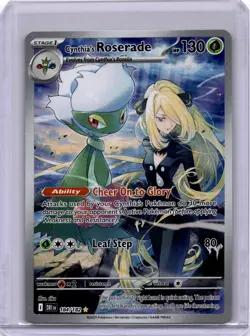 Pokemon Cynthia's Roserade Illustration Rare SV10: Destined Rivals 184/182 NM - Image 1