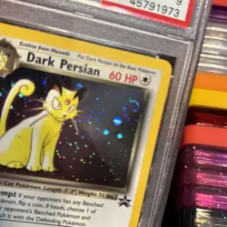2000 Pokemon Dark Persian Holo Nintendo Magazine 60 HP PSA 9 swirl - Image 2