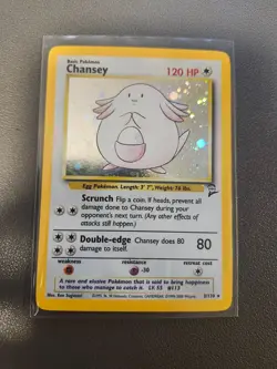 Chansey Holo Base Set 2 3/130 Pokemon TCG LP - Image 1