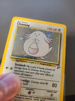 Chansey Holo Base Set 2 3/130 Pokemon TCG LP - Image 2