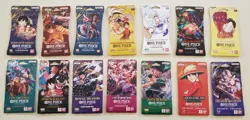 ONE PIECE TCG - English Sleeved Booster Packs OP-01 thru OP-14 (all 14) SET - Image 1