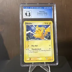 CGC 9.5 Pikachu 60/106 EX Emerald 2005 Pokemon Card - Image 1