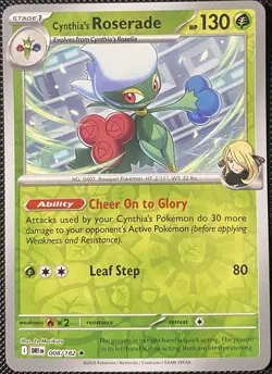 Cynthia's Roserade 008/182 Sv10: Destined Rivals Reverse Holo - Pokemon Card - Image 1