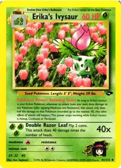 Pokemon TCG Erika's Ivysaur Gym Challenge Card 41/132 Uncommon Unlimited VLP - Image 1