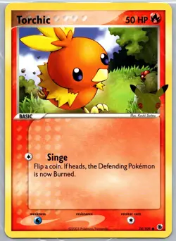 Torchic 74/109 25th Anniversary Celebrations First Partner Pack Jumbo Card NM - Image 1