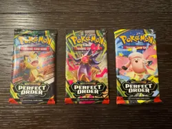 3 x (Factory Sealed) 🔥Pokemon TCG Cards Perfect Order Booster Packs ✅ - Image 1