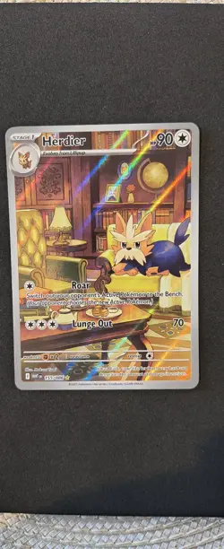 Pokemon TCG Herdier Illustration Rare Card 155/086 Sv: White Flare - Image 1