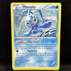 Manaphy 34/135 Holo Rare Plasma Storm Pokemon Card - Image 1