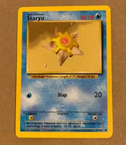 Staryu 65/102 Base Set Unlimited Original Vintage Pokemon Card Pokemon TCG - Image 1