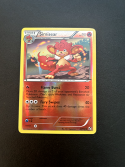 Simisear 22/114 Black & White Reverse Holo - Pokemon Trading Card - Image 1