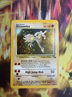 Pokemon TCG - Hitmonlee 7/62 Fossil Holo Rare WOTC - Image 1