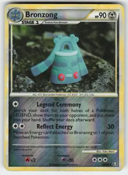 Bronzong 15/102 Rare HGSS Triumphant Pokemon Reverse Holo Moderately Played - Image 1