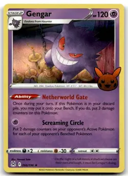 Gengar (2022 Copyright Date) 066/196 Holo Trick or Trade BOOster 2023 LP - Image 1