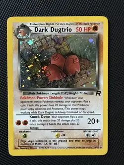 Dark Dugtrio 6/82 Holo Rare Team Rocket English 2000 Wizards Pokemon Card - Image 1
