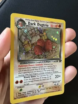 Dark Dugtrio 6/82 Holo Rare Team Rocket English 2000 Wizards Pokemon Card - Image 3