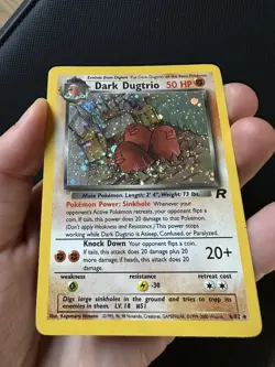 Dark Dugtrio 6/82 Holo Rare Team Rocket English 2000 Wizards Pokemon Card - Image 4