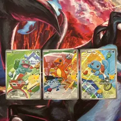 Pokemon TCG First Partner Illustration Collection Series 1 Kanto GEN 1 Starters - Image 1