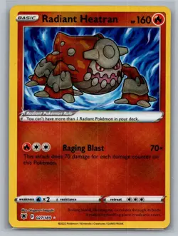 Radiant Heatran 027/189 Radiant Rare Astral Radiance Pokemon Near Mint - Image 1